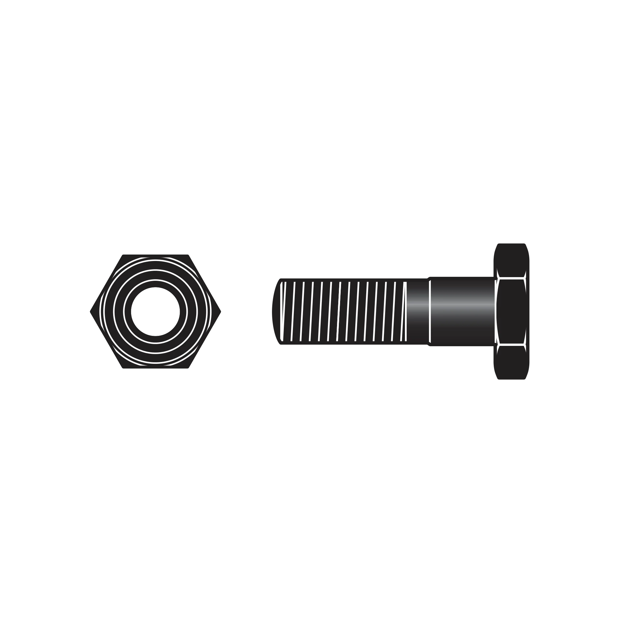4/90 Kit: bolt and nut
