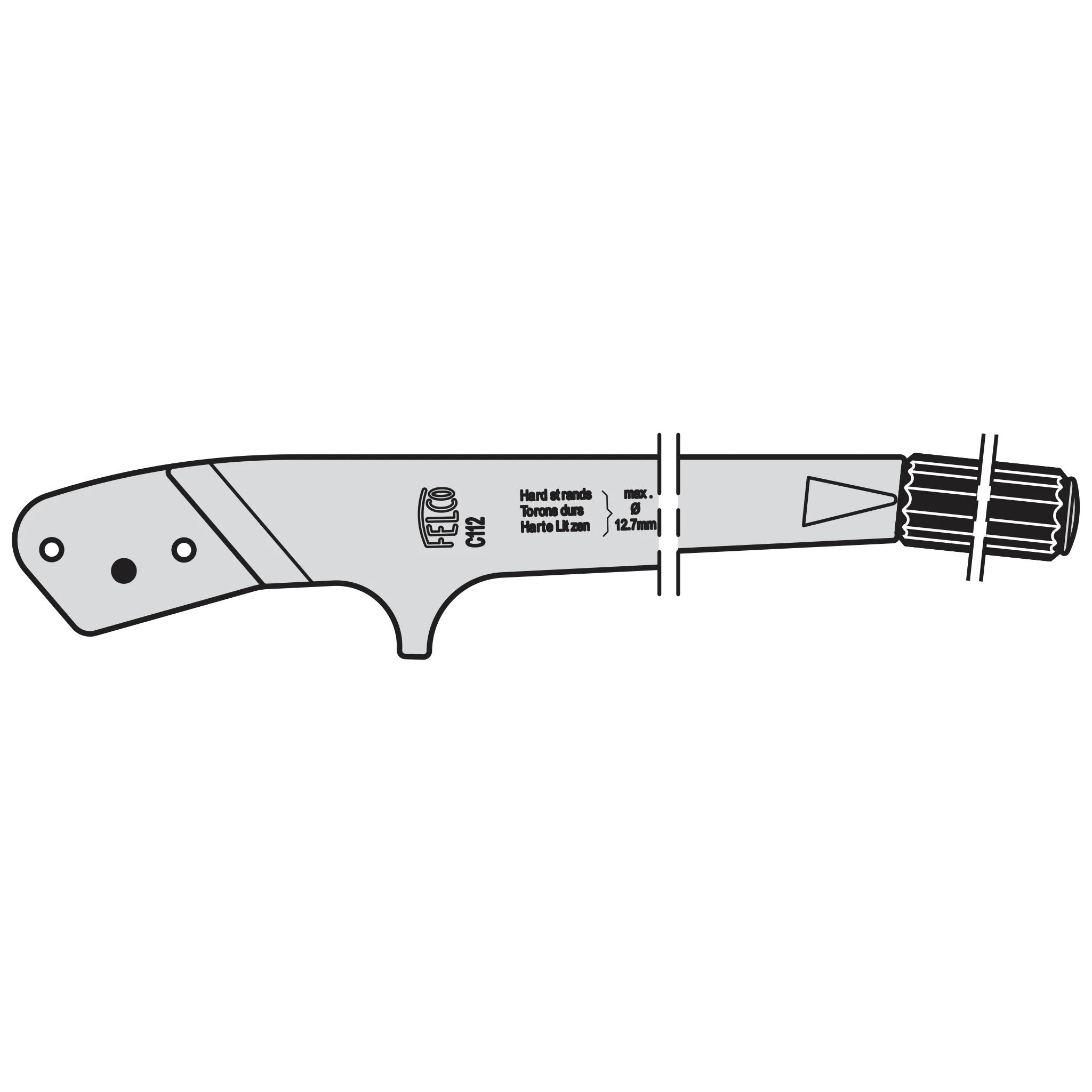 C112/2 Handle with grip and pin