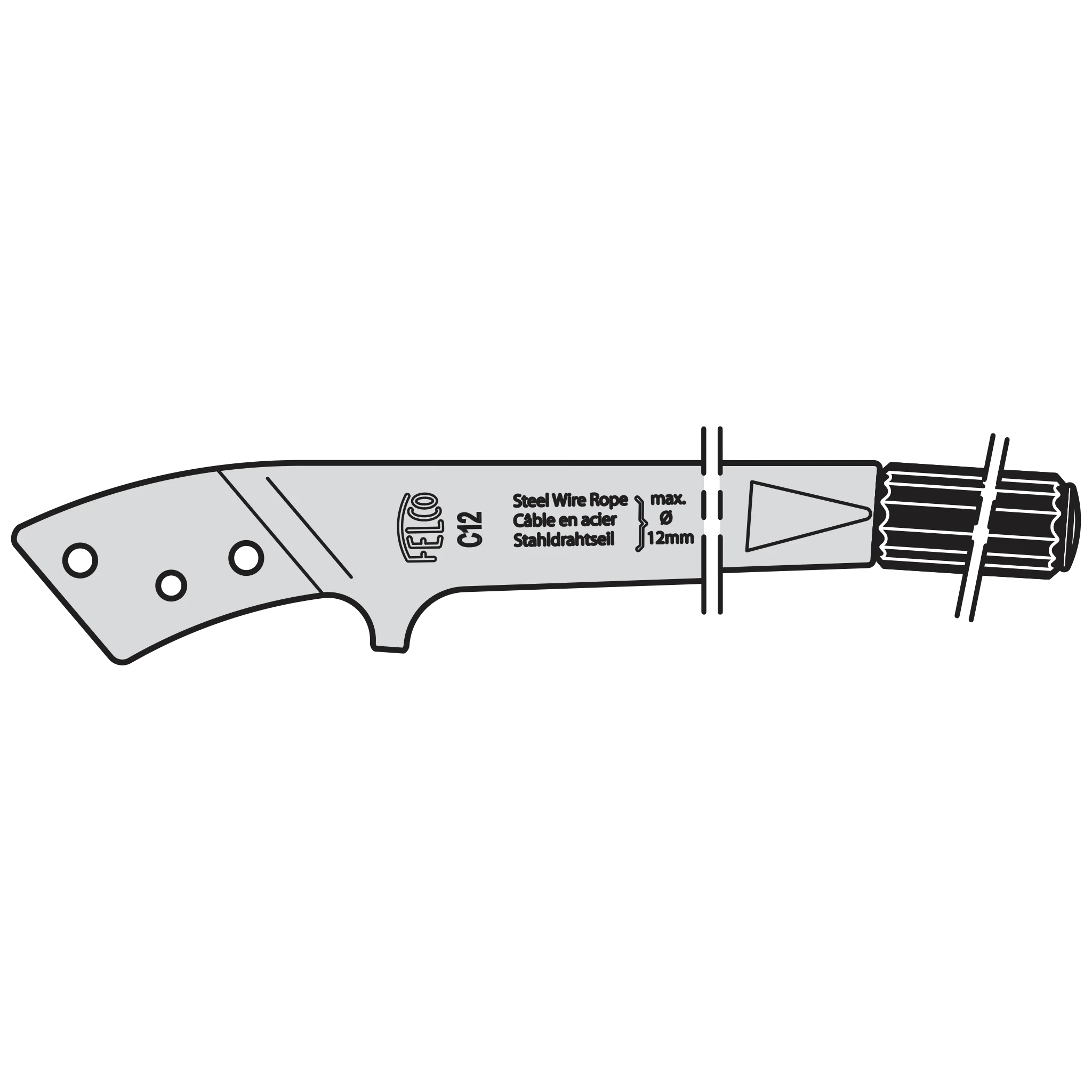 C12/2 Handle with grip and pin