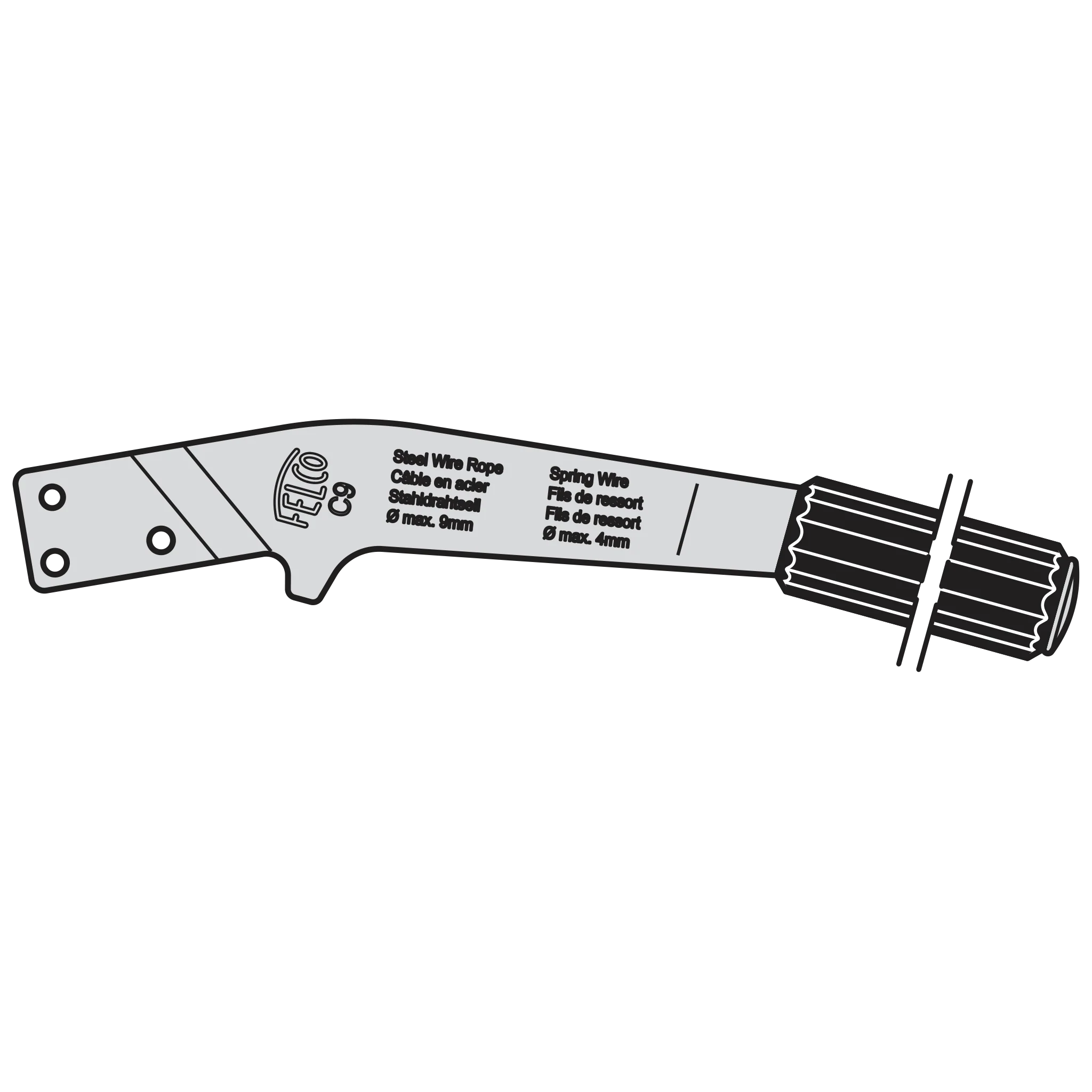 C9/2 Handle with grip and pin